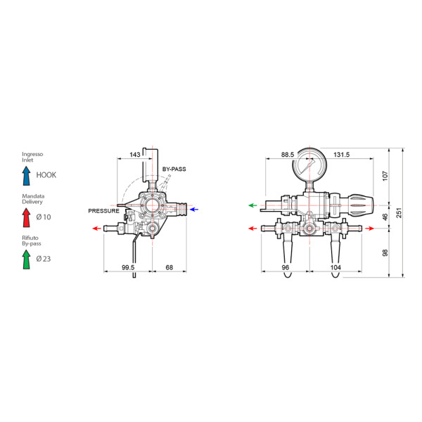 MANDO GCP 3 VIAS 40 BAR
