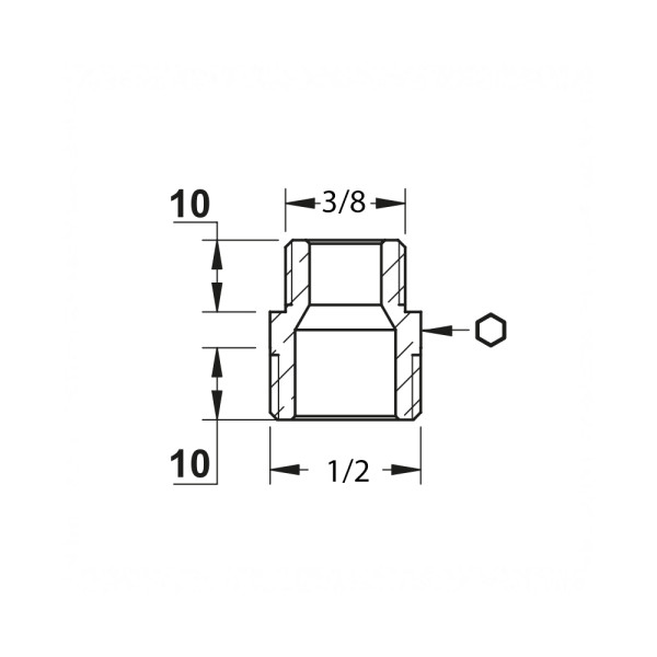 NIPLE LATON 3/8" 1/2"