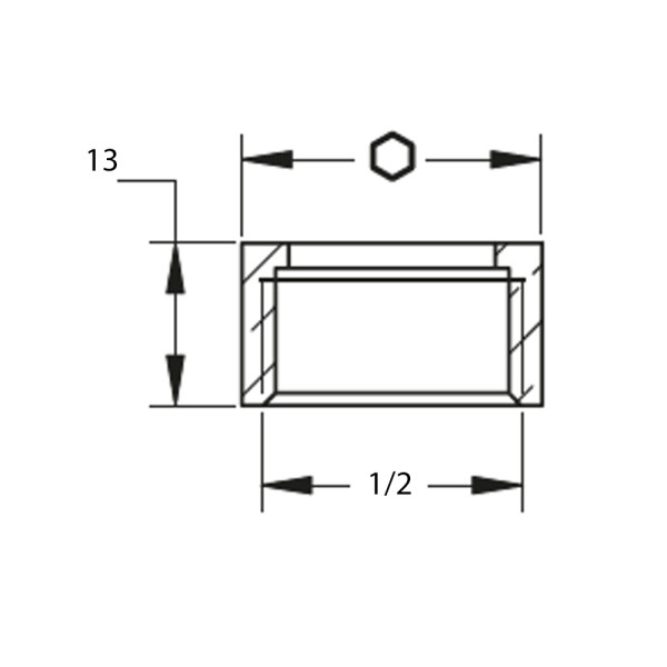 TUERCA DE RACOR LATON 1/2"