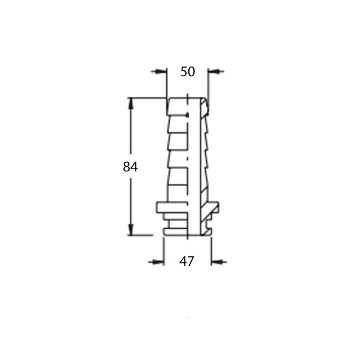 RACOR RECTO PORTAMANG 2" D50