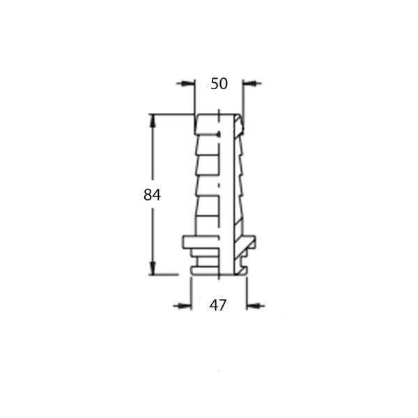 RACOR RECTO PORTAMANG 2" D50