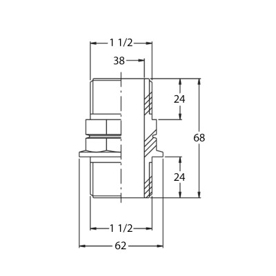 NIPLE 1" 1/2 HE-HE D.38 2