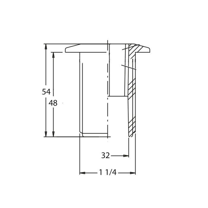 RACOR PASAESTANQUE 1 1/4"