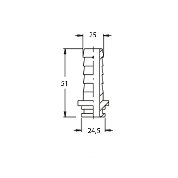 RACOR RECTO PORTAMANG 1" D 25